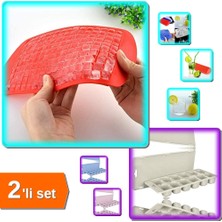 Hereveoyuncak 160 Bölmeli Mini Küp Silikon Buz Kalıbı + 12 Bölmeli Pratik Kapaklı Buzluk - 2li Set P2E9P9