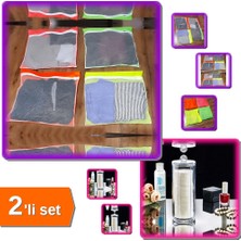 Hereveoyuncak 4 Adet 4 Renk Fermuarlı Valiz Bavul Içi Düzenleyici + Makyaj Pamuğu Organizeri - 2li Set J4Z4A0