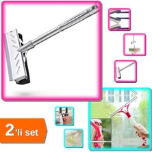 Hereveoyuncak Su Hazneli ve Spreyli Cam Silme Aparatı + Çekçekli Pratik Cam Silme Aparatı Kokulu - 2li Set A4C6E7