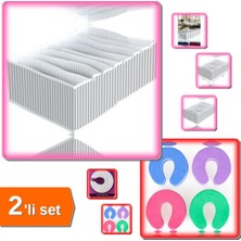 Hereveoyuncak 1 Adet 8 Bölmeli Çekmece Xl Organizer + 1 Adet Kapı Durdurucu Sünger Stoper - 2li Set T5V8E6