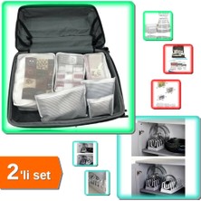 Hereveoyuncak 6 Parça Anne Bebek Hastane Çantası Düzenleyici + 6 Bölmeli Tencere Kapak Rafı - 2li Set L1X9L8