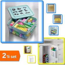 Hereveoyuncak Bölmeli Oyuncak Hobi Saklama Kutusu + Dolap Kapağına Asılabilen Deterjan Organizeri - 2li Set Y0G4J9