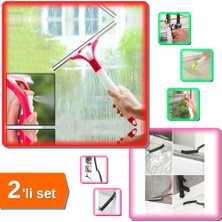 Hereveoyuncak Su Hazneli ve Spreyli Cam Silme Aparatı + Detaylı Ince Kıl Temizlik Fırçası - 2li Set D9Q3N5