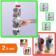 Hereveoyuncak 5 Adet Dolap Içi Asılabilir Temiz Çorap Düzenleyici + Lale Figürlü Tezgah Üstü Kaşıklık - 2li Set P5