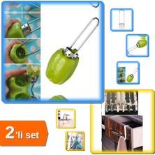 Hereveoyuncak 6 Adet Çok Amaçlı Havluppan Askısı + Biberoy Pratik Dolma Biber Kabak Oyacağı - 2li Set D9P4B4