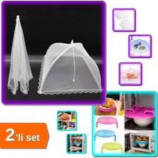 Hereveoyuncak Yiyecek Koruma Şemsiyesi + Mikrodalga Kapağı - Güvenli Yemek Saklama - 2li Set R4K0V9