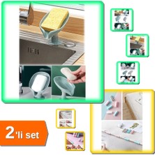 Hereveoyuncak Vantuzlu Su Giderli Katı Sabunluk + 12 Adet Yorgan Kılıfı Çarşaf Sabitleyici Klips - 2li Set C4L5Q8