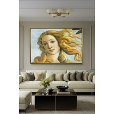 Wallivo Sandro Botticelli Venüs'ün Doğuşu (Venüs Portresi) Rönesans Gold Metal Çerçeveli Kanvas Tablo