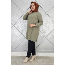 Pys Giyim Kadın Kol Düğme Detaylı Tesettür Tunik