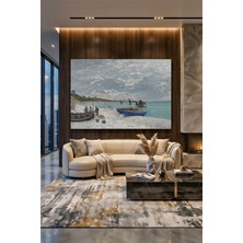 Wallivo Claude Monet'nin Huzurlu Manzarası Sainte-Adresse Plajı Empresyonist Kanvas Tablo