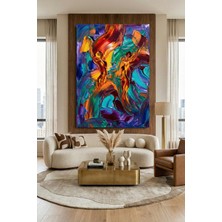 Wallivo Ateş ve Su Dansının Soyut Senfonisi Kanvas Tablo