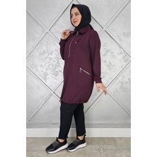 Pys Giyim Kadın Fermuar Detaylı Tesettür Tunik