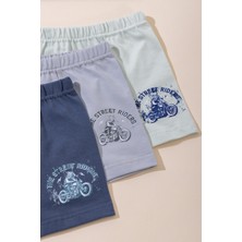 Baykar Erkek Çocuk Pamuklu Baskılı Rahat Kesim Likralı Boxer 3'lü Paket 3548 Renkli