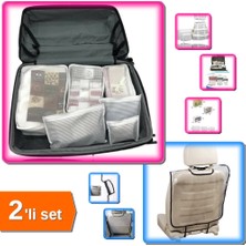 Hereveoyuncak 6 Parça Anne Bebek Hastane Çantası Düzenleyici + 2 Adet Oto Koltuk Arkası Koruyucu Şeffaf - 2li Set