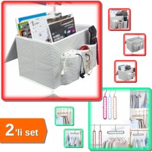 Hereveoyuncak Pratik Bölmeli Başucu Düzenleyici + Sihirbaz Askı Dolap Içi Düzenleyici - 2li Set S7C7R7