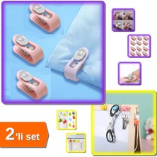 Hereveoyuncak 12 Adet Mandallı Yorgan Kılıfı + 10 Adet Renkli Ok Işareti Yapışkanlı Kablo Tutucu - 2li Set X3G1L9