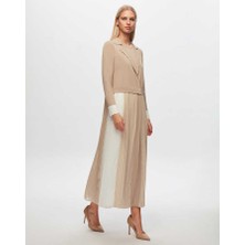 Eskişehir Mağazacılık T24Y-4029 Mıssdalıda Iki Renkli Kolsuz Triko Elbise