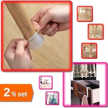 Hereveoyuncak 30 Adet Masa Sandalye Ayağı Koruyucu Silikon + 6 Adet Çekmece Havluppan Askı - 2li Set A1F2Q0