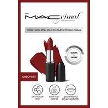 M.A.C Yoğun Renk Ver Dolgun Görünüm Veren Saten Bitişli Dudak ve Yanak Için Ruj-Dubonnet 3.5gm KEYO465