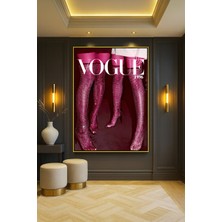 Wallivo Vogue 1996 - Kulüp Temalı Retro Moda Gümüş Metal Çerçeveli Kanvas Tablo