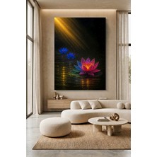 Wallivo Lotus Çiçeği - Spiritüel ve Huzur Veren Modern Kanvas Tablo