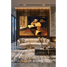 Wallivo Osman Hamdi Bey'in Ikonik Eseri Okuyan Alim Oryantalist Kanvas Tablo