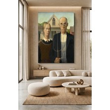 Wallivo Grant Wood American Gothic Kanvas Tablo