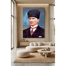 Wallivo Mustafa Kemal Atatürk Çizgisel Sanat - Model 5 Kanvas Tablo