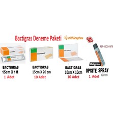 Bactigras. Deneme Paketi 15 X1 + 15 x 20 + 10 x 10 + 100 ml Opsite Sprey