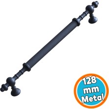 Nzb Mobilya Çekmece Mutfak Dolabı Dolap Kapak Kulpları Kulbu Siyah Metal Kulp 128 mm (12.8 Cm)