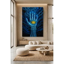 Wallivo Iskelet Eli Üzerinde Göz Işareti Kanvas Tablo