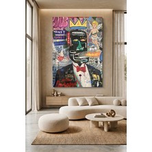 Wallivo Jean Michel Basquiat Crowned Portrait Pop Art Kanvas Tablo