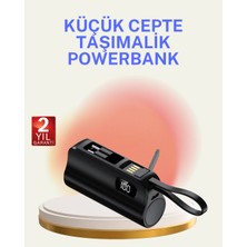 Depozee Dahili Konektörlü 20W Hızlı Şarj Mini Taşınabilir Powerbank
