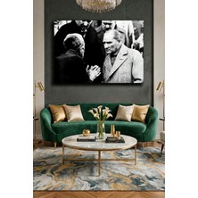 Wallivo Atatürk Vatandaşı Dinlerken - Model 1 Halkla Iç Içe Kanvas Tablo