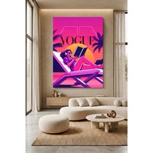 Wallivo Retrowave Vogue - Pop Art Güneş Işığı Etkili Kanvas Tablo