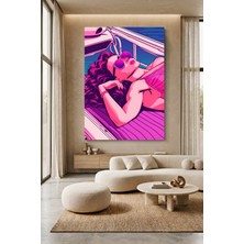 Wallivo Retrowave Vogue - Pop Art Güneşli Gün Güzellik Kanvas Tablo