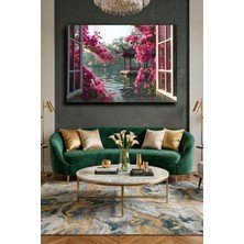 Wallivo Pencere Efektli Yakın Plan Manzara - Derinlik Katan Kanvas Tablo