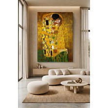 Wallivo Gustav Klimt Kiss Tablosu Altın Doku Sanat Kanvas Tablo