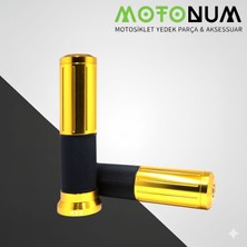 Motonum Arora Ar 200 Cross Silikon Destekli Metal Elcik TAKIMI-SARI-EL07967