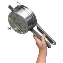 Chavin Çelik 14 cm Patates Ezici Püre Yapıcı Meyve Suyu Sıkacağı Pres CIN788