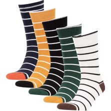 DeFacto Erkek 5'li Pamuklu Uzun Çorap Y2601AZNS