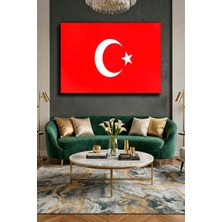 Wallivo Şanlı Türk Bayrağı Modern Sanat Yorumu - Model 2 Kanvas Tablo