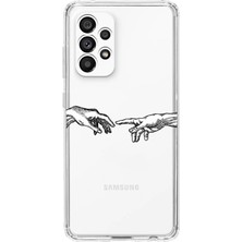 Manitoba Samsung Galaxy A72 Uyumlu Baskılı Yumuşak Silikon Şeffaf Telefon Kılıfı