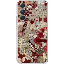 Manitoba Samsung Galaxy A14 Uyumlu Baskılı Yumuşak Silikon Şeffaf Telefon Kılıfı