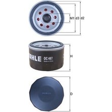 Mahle OC467 - Yag Fıltresı Kucuk Clıo I-Iı-Iıı R9-R19 Kango 97 Megane I-Iı Modus 05 Duster 10 Logan 04 Qashqaı 06 13 K9K F8Q K4M E7J K7J F4R F9Q E7F