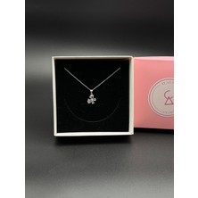 Alsem 925 Ayar Gümüş Kaplama Gümüş ve Pembe Taşlı Kelebek Kolye , Kelebek Hediyesi ,sevgiliye Hediye