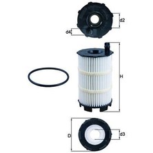 Mahle OX350.4D - Yağ Filtresi Vw Toureg-Audı Q7-A8 4.2 V8 Fsı-Audı A5 Cabriolet 8t. 8f 4.2 Fsı 354HP 07 HU7005X