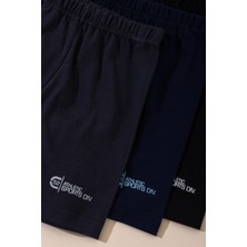 Baykar Erkek Çocuk Pamuklu Baskılı Rahat Kesim Likralı Boxer 3'lü Paket 3910 Renkli