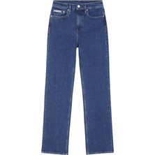 Calvin Klein Hıgh Rıse Straıght Kadın Lacivert Kot Pantolon