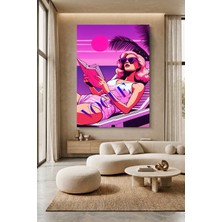 Wallivo Retrowave Vogue - Pop Art Yaz Havası Modern Sanat Kanvas Tablo